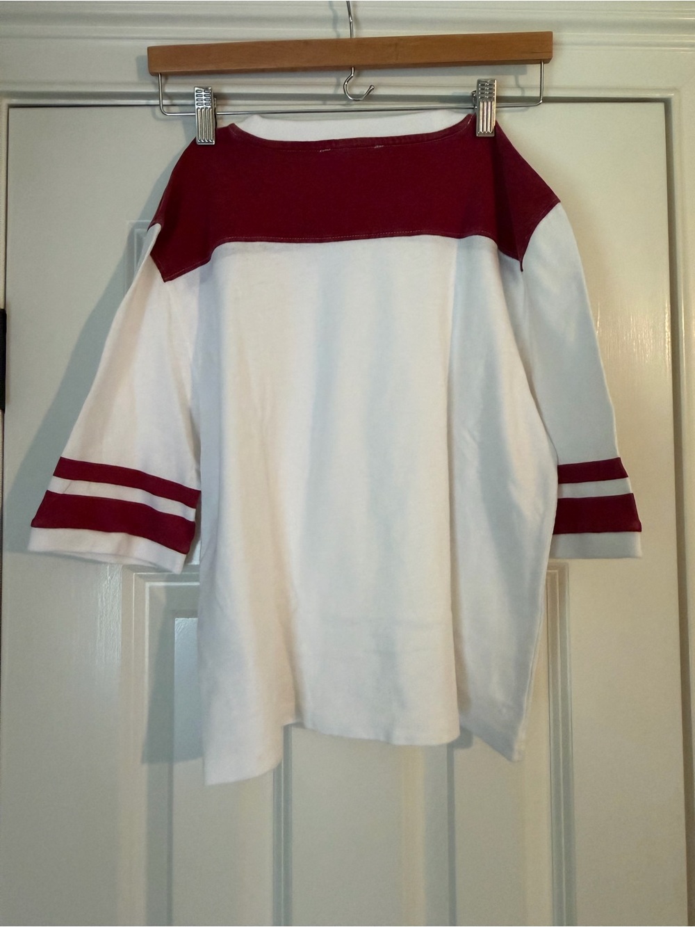 Madewell Relaxed Varsity Tee in Vintage Jersey Red Size Small NWT - Picture 4 of 6